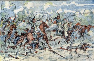 The Battle of Iena on October 14 by French School