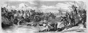 The Battle of Kortrijk (Battle of Golden Spurs) between the King of France and the Flemish Communal Militia on July 11 by French School