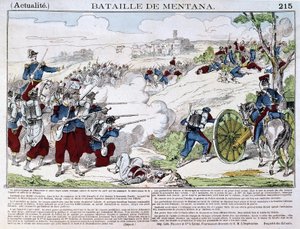 The Battle of Mentana on November 3 by French School