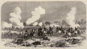 The Battle of Solferino, Generals Niel and Vinoy at the Farm of Quagliara by French School