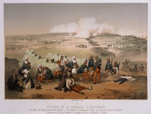 The Battle of Inkermann on 5th November, 1854, from War in the Crimea, published by Lemercier et Cie, Paris, 1856