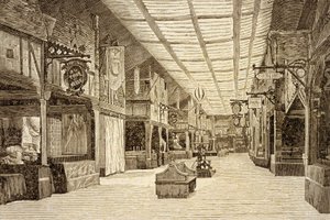 The Bazar de la Charité in Paris before the fire on May 4, 1897 by French School