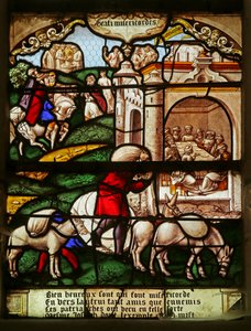 The Beatitudes: Blessed are the Merciful: Scene from the Story of Joseph by French School