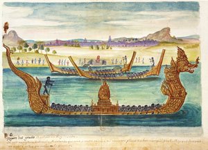 The Boats of the King of Siam, from an account of the Jesuits in Siam, 1688