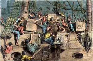 The Boston Tea Party by French School