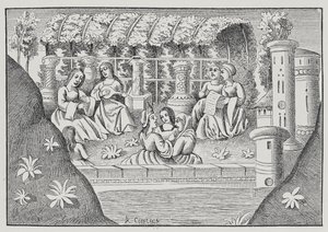 The Castle of Alamond and its Enchantments, from The Travels of Marco Polo, copied by Albert Coinchon from the original manuscript by French School