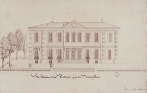 The Chateau de la Piscine, near Montpellier, drawn by Monsieur de Cenani by French School