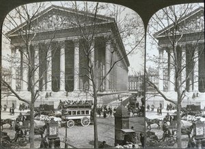 The Church of La Madeleine, Paris, stereoscopic view, c.1860-70 by French School
