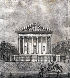 The Church of the Madeleine - Alphabet Picturesque des Monumens de Paris c.1840 (engraving) by French School