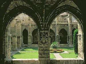 The Cloister Garden, seen from one of the galleries, 1272-1340 by French School