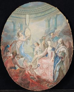 The Coronation of Louis XVI accompanied by Marie-Antoinette by French School