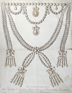 The Diamond Necklace Involved in the Affair of the Collier de la Reine, c.1785 by French School