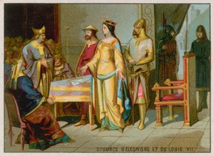 The Divorce of Eleanor of Aquitaine and Louis VII by French School