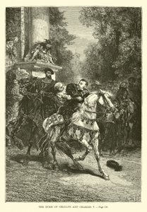 The Duke of Orleans and Charles V by French School