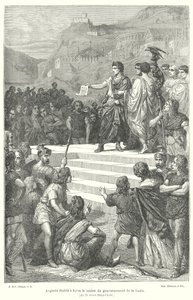The Emperor Augustus establishing the administrative centre of Roman Gaul at Lugdunum (Lyon) by French School