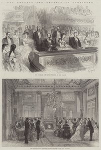 The Emperor and Empress at Compiegne by French School