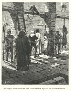 The English preparing to execute Olivier Basselin, leader of the Norman revolt by French School