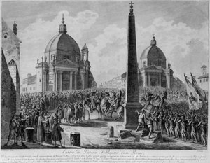 The Entry of the French Army into Rome led by Marshal Berthier, 15th February 1798