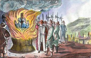 The Execution of Waldensian Women during the Piedmont Easter of 1655 by French School