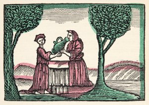The Fairy from Histories or Tales of Past Times Told by Mother Goose, With Morals, by M. Perrault, pub. 1925 (hand coloured woodblock print) by French School