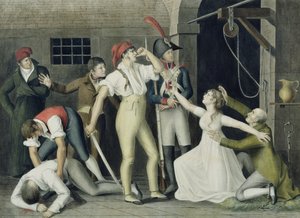 The Filial and Heroic Devotion of Mademoiselle de Sombreuil in September 1792 by French School