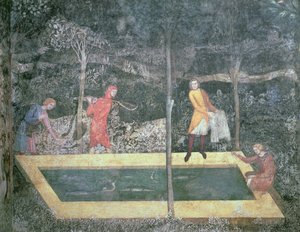 The Fish Pond, from the Stag Room, 1343 by French School