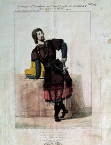 The French tenor Adolphe Nourrit in the role of Robert in 