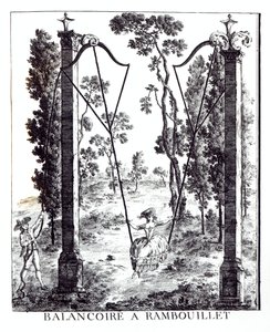The Garden Swing at Rambouillet, from Details des Nouveaux Jardins a la Mode by George Louis le Rouge, published 1775-78 by French School
