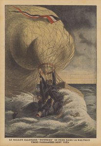 The German balloon Pommern crashing in the Baltic