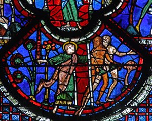 The Good Samaritan Window: Adam and Eve Expelled from Paradise by an Angel with a Sword