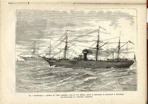 The Guadeloupe, a 2,500-ton vessel, is 110 meters long, carries the penitential pilgrimage to Jerusalem by French School