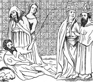 The Hermit Forces Robert le Diable to Declare His Identity by French School