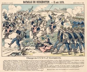 The Heroic Charge of the French Cavalry during the Battle of Reichshoffen, 6 August 1870 by French School