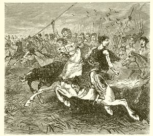 The Huns Charging by French School