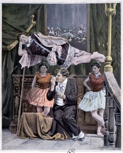The Illusionist and his Levitation Trick by French School
