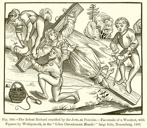 The Infant Richard Crucified by the Jews, at Pontoise by French School