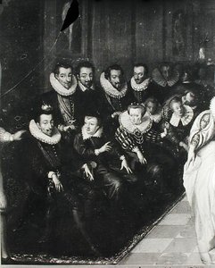 The Joyeuse Ball, given at the Louvre on the Occasion of the Marriage of Anne Duke of Joyeuse to Marguerite de Vaudemont on 24th September 1581, c.1582 (detail)