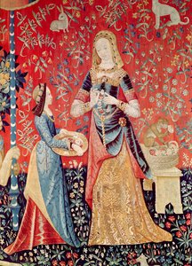The Lady and the Unicorn: Smell (detail) by French School