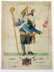 The Man with Six Heads, caricature of Charles Maurice de