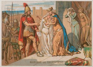 The Marriage of Galeswinthe to King Chilperic I by French School