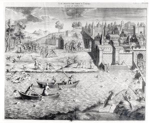 The Massacre of the Huguenots at Tours in 1562 by French School