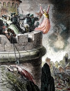 The Massacre of the Vaudois of Mérindol in 1545, 1866 by French School