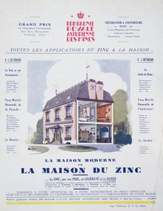 The Modern House is a Zinc House, advertisement from the magazine L