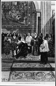The Mother Superior is Exorcised by Barre, Illustration for the Possessed of Loudun in Les Mysteres de la Science by Louis Figuier, 1886
