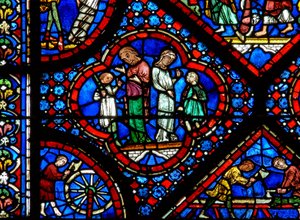 The Noah Window: A Pair of the Nephilim by French School