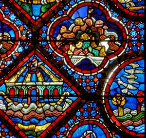 The Noah Window: The Flood by French School