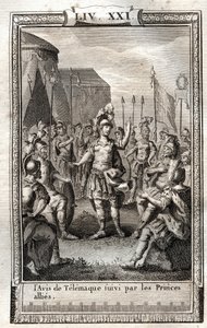 The Notice of Telemachus followed by the Allied Princes - engraving of 1798 in 