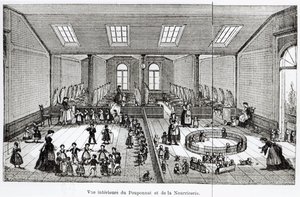 The Nursery in the Familistery of Guise, from Solutions Sociales by Jean-Baptiste Andre Godin, Paris, 1871 by French School