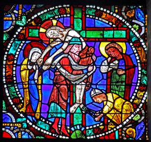 The Passion Window: The Descent from the Cross - Depositio - with Joseph of Arimathea
