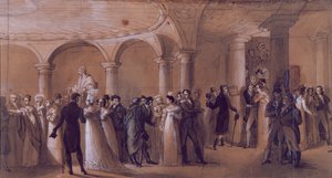 The Peristyle at the Theatre Francais, c.1822